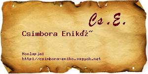 Csimbora Enikő névjegykártya